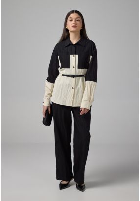 Crinkled Elasticated Waist Trousers