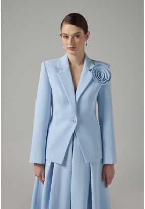 Solid Single Breasted Blazer