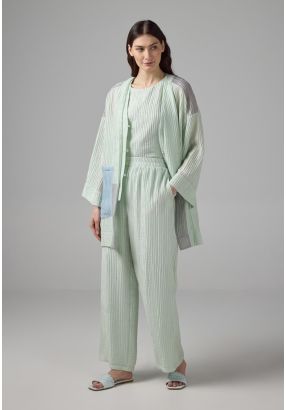 Elasticated Waist Straight Cut Trousers