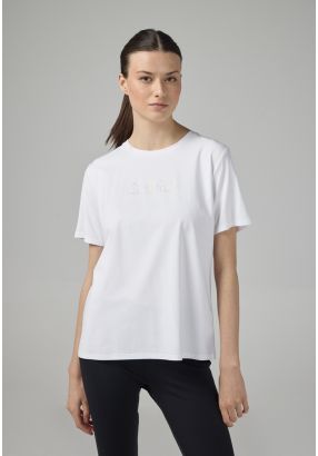 Solid Crystal Embellished Monogram T-Shirt