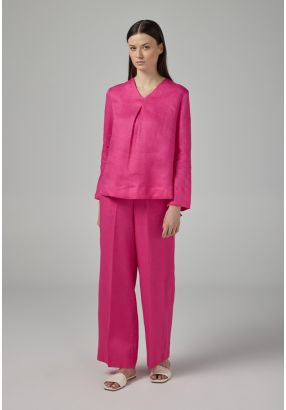 Linen Wide Leg Trousers