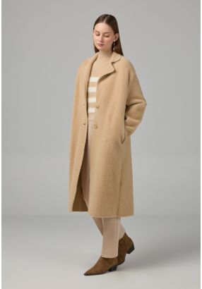 Solid Mohair Midi Coat