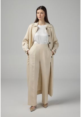 Straight Leg High Waist Trousers