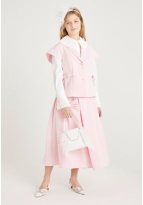 Maxi Pleated Bow Skirt