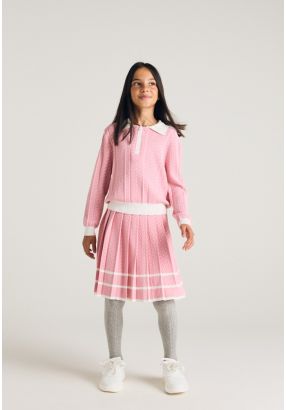 Contrast Knitted Skirt