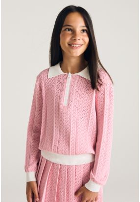 Contrast Knitted Top