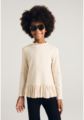 Ruffled Drop Waist Top