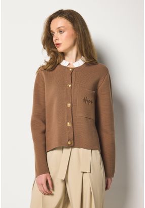 Detachable Ruffled Collar Cardigan