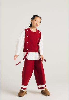 Contrast Knitted Pants