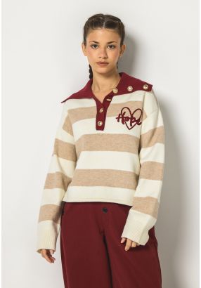 Knitted Striped Sweatshirt