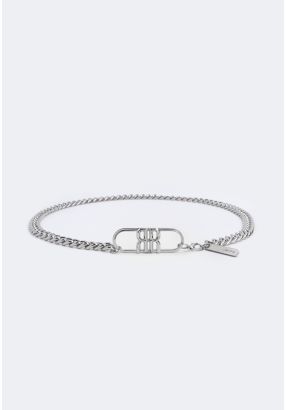 Metallic Monogram Chain Belt