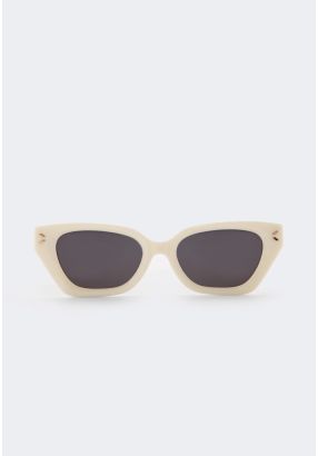 Solid Cat Eye Frame Sunglasses