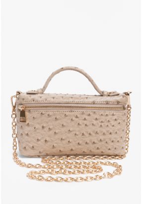 Textured PU Leather Shoulder Bag