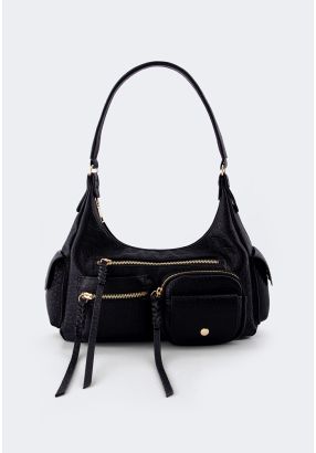 Genuine Leather Pocket Shoulder Bag