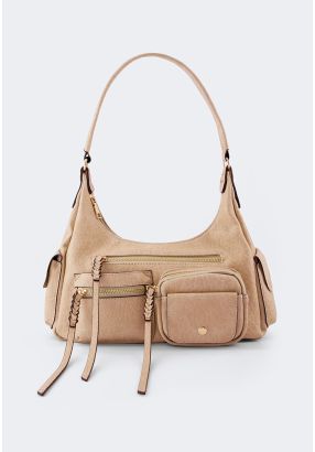 Genuine Leather Pocket Shoulder Bag