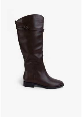 Solid Below Knee Winter Boots
