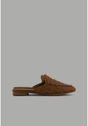 Quilted Embellished Mules