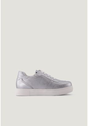 Metallic PU Leather Sneakers