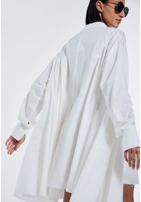 Solid Oversized Shirt Dress