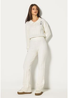Solid Knitted Trouser