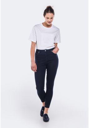 Skinny High Waist Denim Trouser