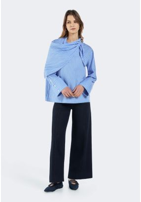 High Waist Denim Trousers