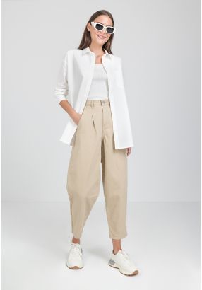 High Waist Baggy Denim Trouser