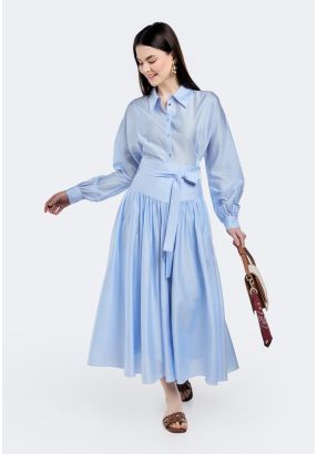 Crinkled Wide Waistband Skirt