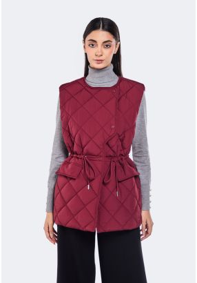 Quilted Drawstring Gilet