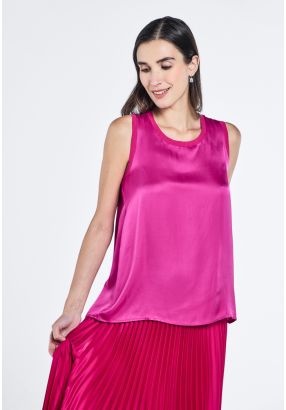 Solid Sleeveless Blouse