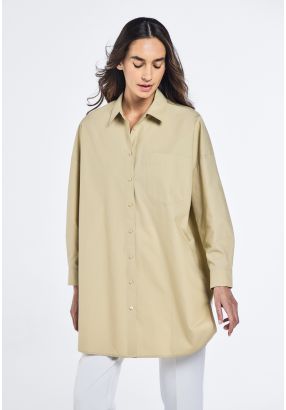 Oversized Drop Shoulder Solid Shirt
