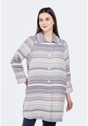 Multi Color Handloom Coat