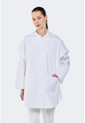 Side Open Collared Cape