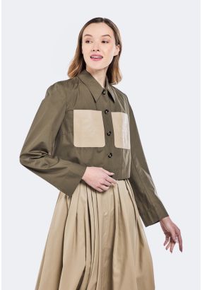 Solid Monogram Details Jacket