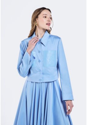 Solid Monogram Details Jacket