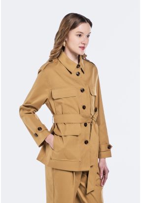 Multi Pocket Belted Jacket