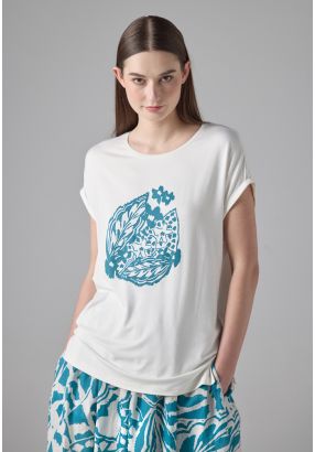 Printed Motif Short Sleeves T-Shirt