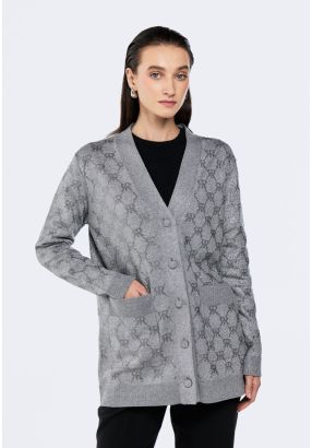 Monogram Crystal Embellished Cardigan