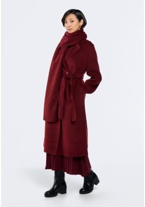 Monogram Overcoat With Detachable Scarf