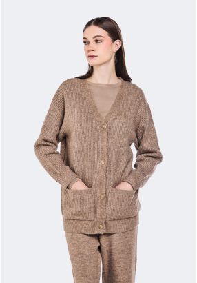 Knitted Patch Pocket Cardiagan