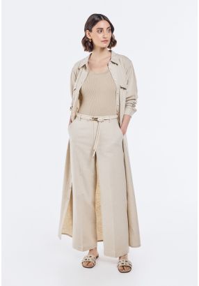 Straight Cut Linen Trousers