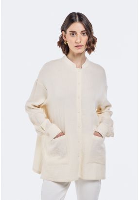 Solid Cotton Gauze Shirt