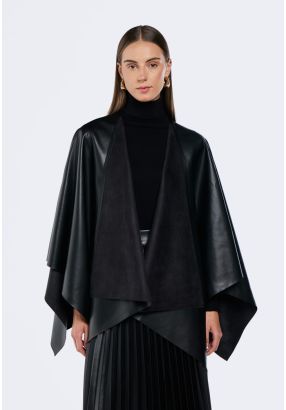 PU Leather Poncho