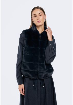 Faux Fur Puffer Vest