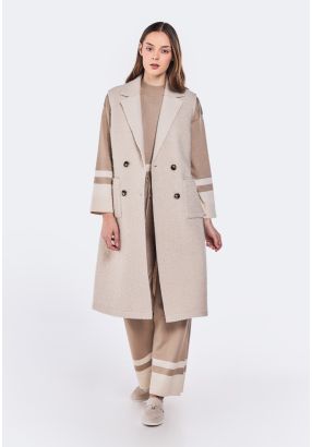 Sleeveless Sherpa Midi Coat 