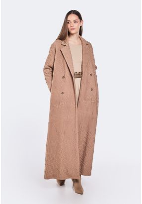 Jacquard Double Breasted Abaya