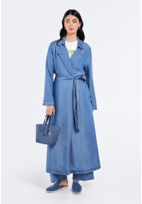 Belted Tencel Trench Coat