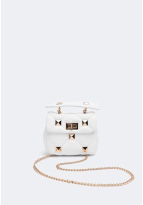 Quilted Studded Crossbody Bag