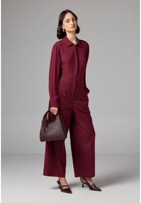 Basic Straight Wide Leg Trousers