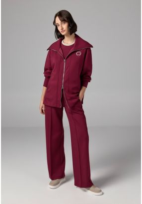 Wide Leg Pin Tuck Basic Trouser